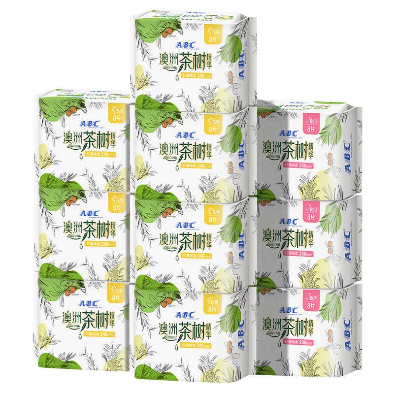 ABC茶树卫生巾祛异味姨妈巾