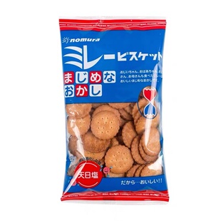 日本进口野村小圆饼干天日盐蔡文静植物油饼干日式小圆饼海盐零食