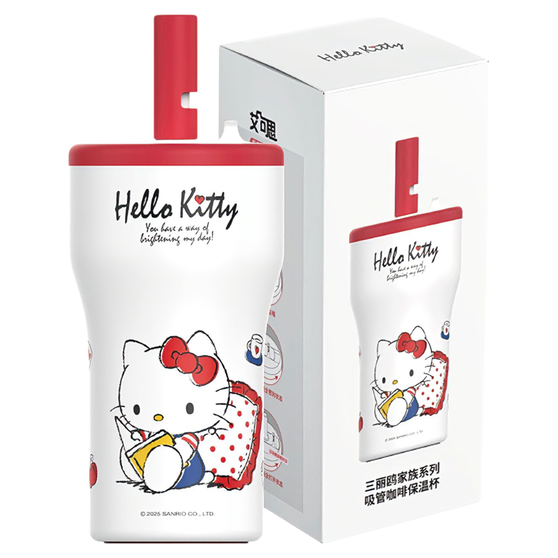 三丽鸥HelloKitty保温吸管杯