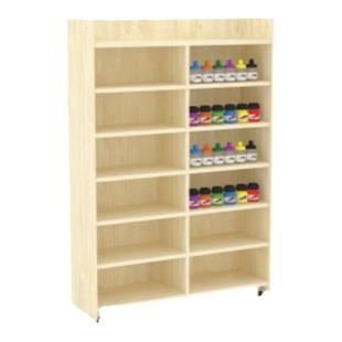 幼儿园实木美工台儿童美术室可移动收纳柜早教绘画收纳架储物柜子