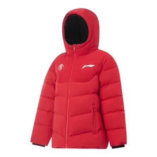 李宁男童羽绒服新年款马年本命年红色拜年服男女童防泼水羽绒外套