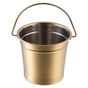 不锈钢冰粒桶酒吧手提冰块桶餐厅薯条小吃桶商用炸鸡翅鸡块食物桶