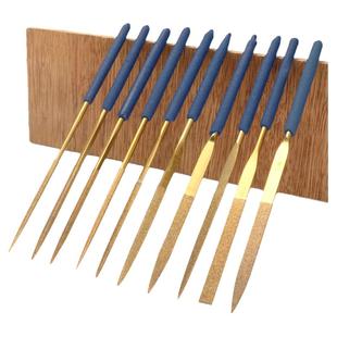 金刚石锉刀套装金属打磨超细工具碳钢小什锦锉刀扁平搓刀具10件套
