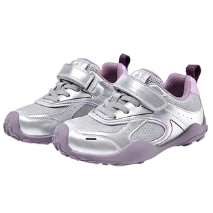 芭比童鞋女童运动鞋2026新款春季软底银色公主休闲鞋子儿童德训鞋