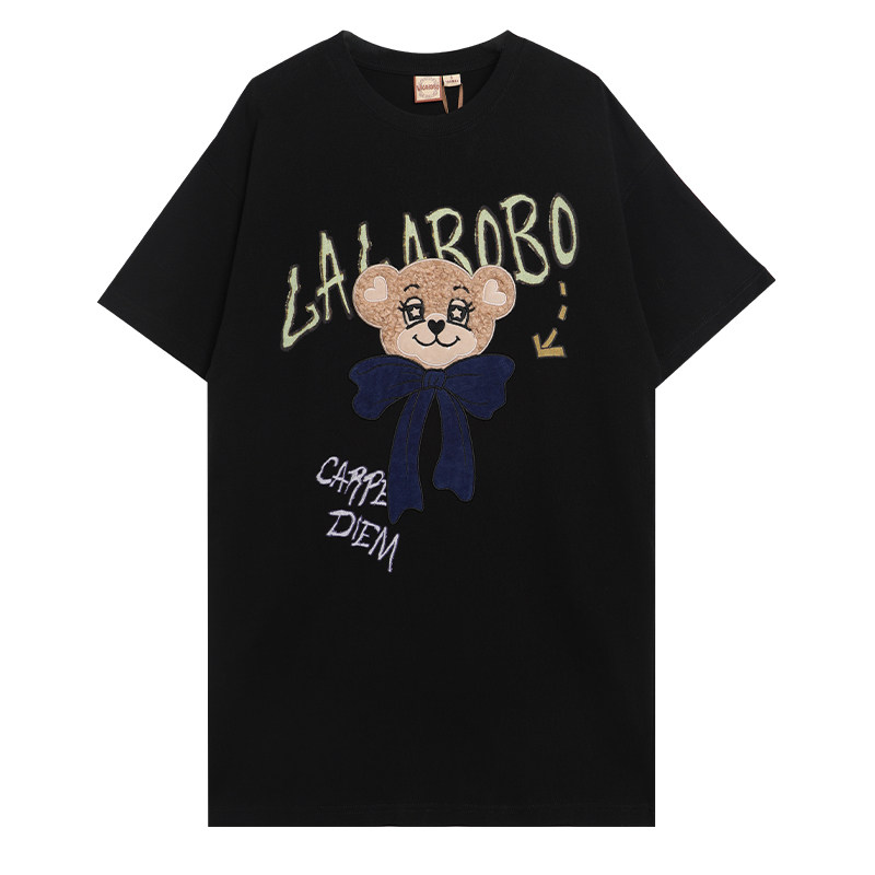 LALABOBO小熊蝴蝶结连衣裙