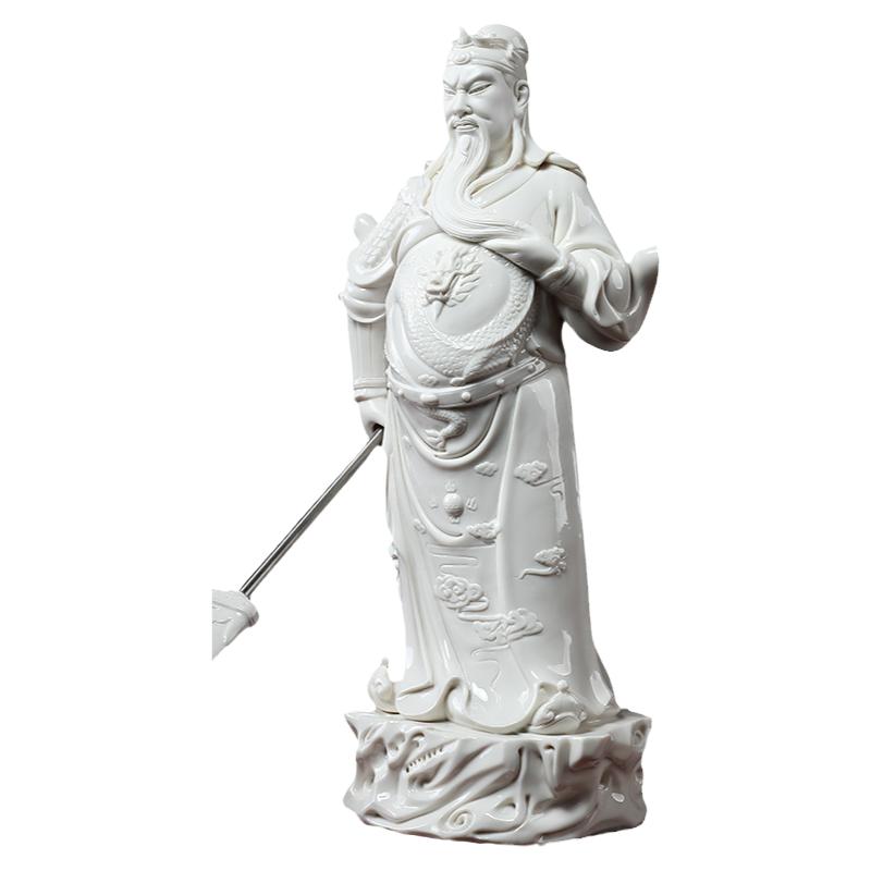戴玉堂关公摆件陶瓷武财神关二爷神像关帝圣君供奉家用客厅装饰