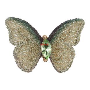 小巧轻盈手工刺绣蝴蝶胸针防走光领口包包帽子装饰品服装百搭配饰