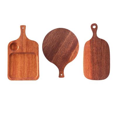 牛排长方形刀叉水果蛋糕木质托盘