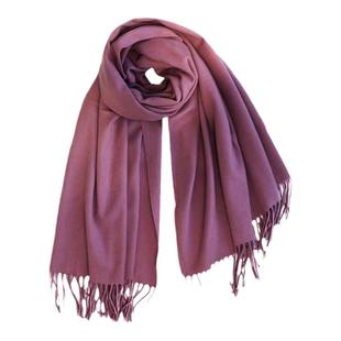 气质黄羊绒围巾男女新品加厚秋冬学生纯色定制LOGO披肩围脖批发