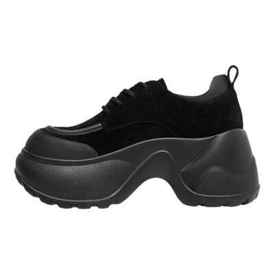 Lee Cooper加绒棉鞋休闲鞋25冬新款厚底增高系带百搭休闲乐福鞋女