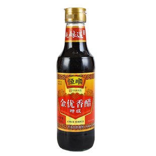 镇江香醋恒顺金优食醋特级550ml*12瓶整箱批发糯米酿造凉拌食用醋