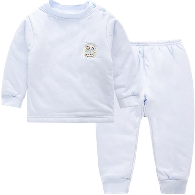 加厚夹棉婴儿男童冬季保暖内衣