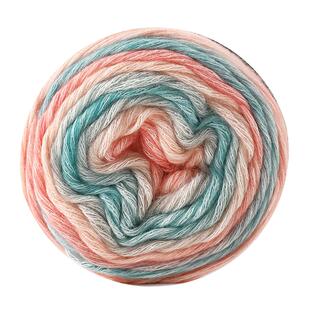 恒源祥段染钩织围巾渐变色毛线手工编织毛衣diy蛋糕棒针线100g/团