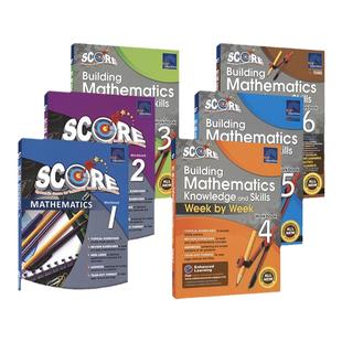 SCORE Building Mathematics Knowledge and Skills Week by Week SAP新加坡得分系列数学周周练练习册小学1到6年级英文原版进口