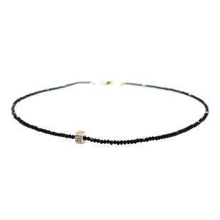 m转运小魔方精致低调细choker黑水晶时尚闪钻方块锁骨短项链闺蜜