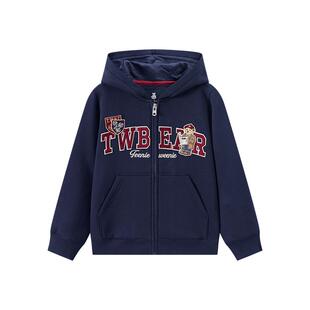 TeenieWeenie Kids小熊童装25年男女童连帽拉链加绒卫衣外套长裤