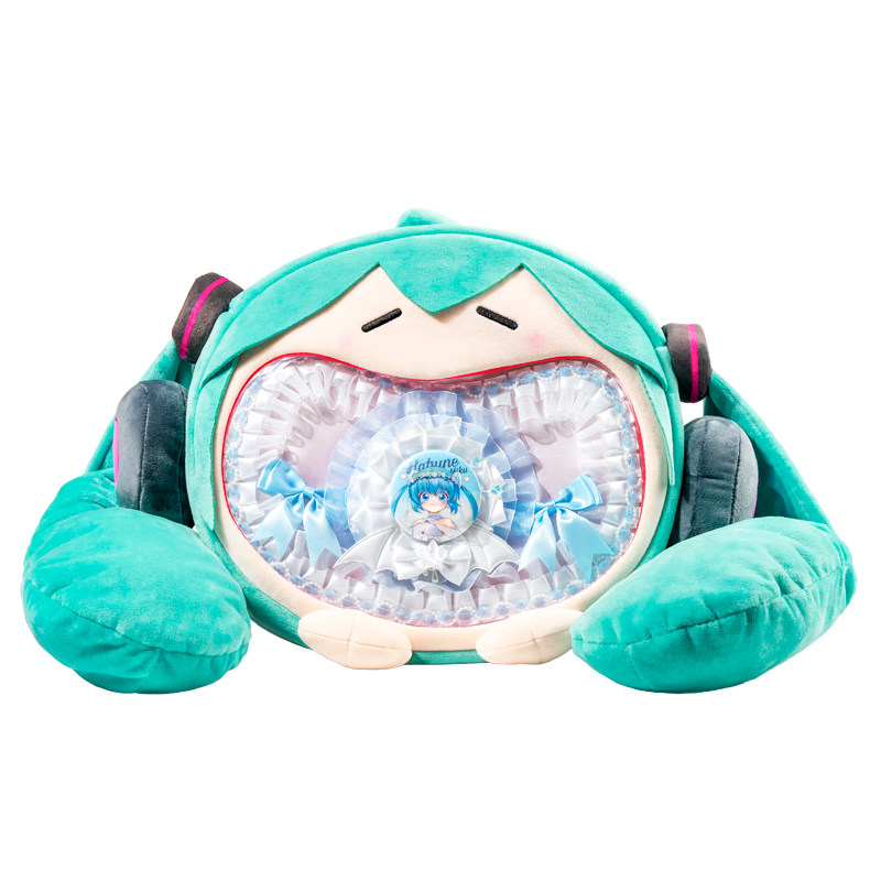 【叽萌】初音未来痛包扎板diy材料miku大嘴包周边徽章吧唧保护套