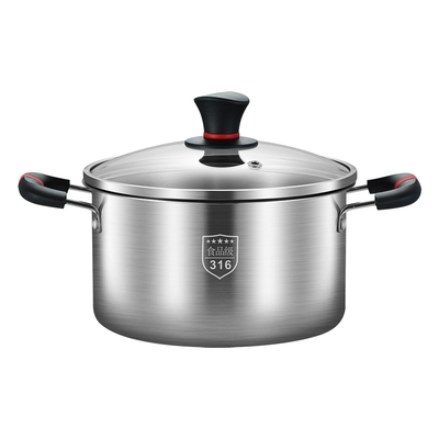 特厚食品级316不锈钢汤锅