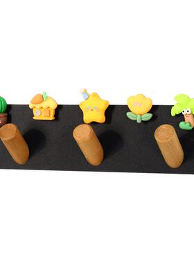 原木挂钩磁吸冰箱贴卡通可爱装饰