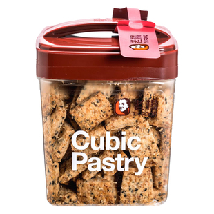 蔡文静推荐台湾老杨芝麻咸酥方块酥同款零食酥性黑芝麻饼干520g