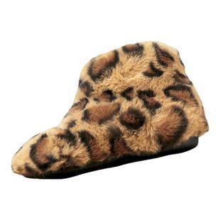 Little winkaa童鞋2025冬季新款萌趣豹纹毛绒儿童短靴加绒保暖靴