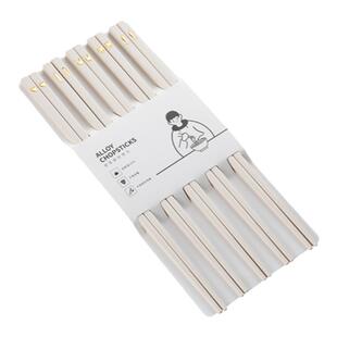 onlycook家用合金筷子高颜值食品级防滑筷子耐高温分餐筷家庭餐具