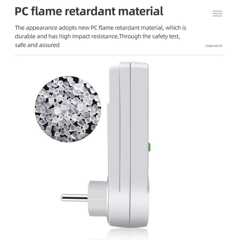 背光款瓦特计电能表功率计量计费插座 电表插座多功能电力检测仪