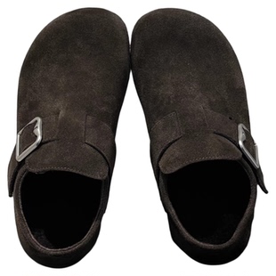 5cm冬季加绒内增高厚底勃肯鞋女鞋2025新款绝美大头全包博肯鞋女