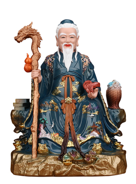 药王爷菩萨神像孙思邈医圣神医坐像华佗像体真身药店供奉树脂摆件