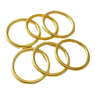 沙金古法戒圈戒指 合金圆环女简约时尚个性指环尾戒食指小众设计