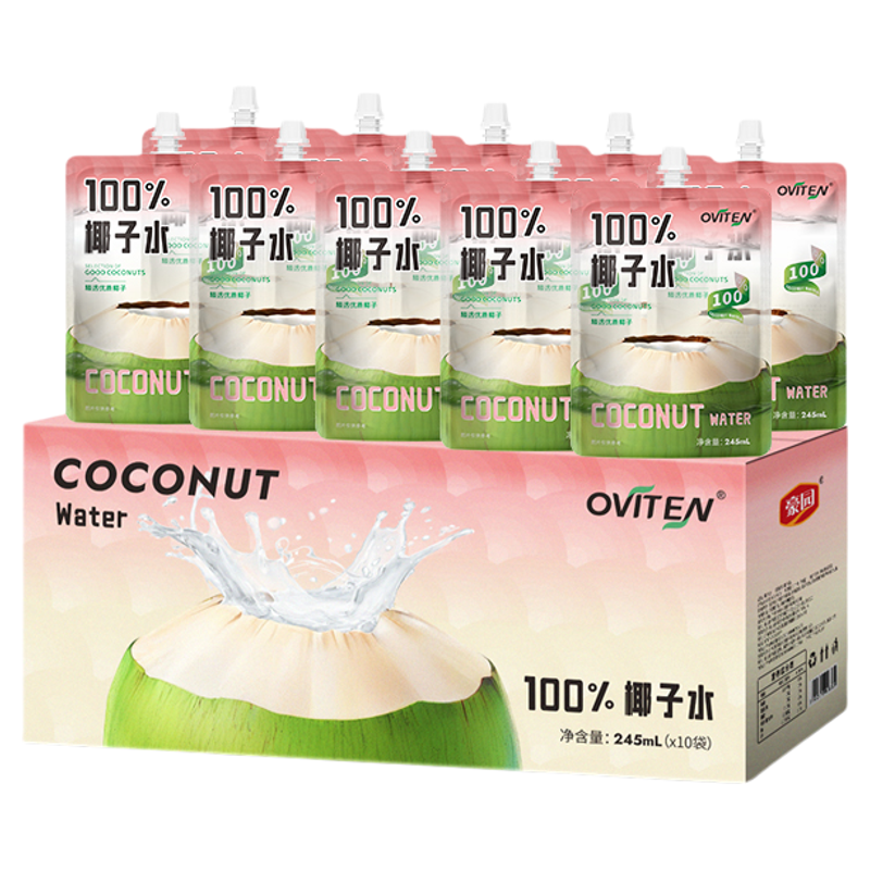 豪园100%椰子水245ml*10瓶