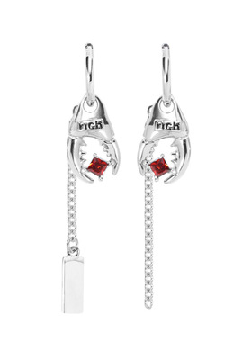 鱼头星星时髦耳坠时尚个性独特小众螃蟹钳耳环夸张感锁骨链耳饰