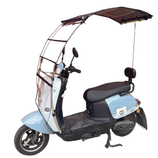 电动电瓶车遮雨棚新款自动伸缩雨伞挡风防雨罩新型车棚可折叠收缩