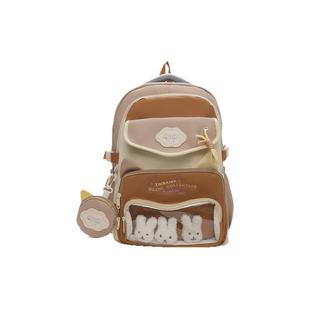 黑色书包初中女生ins小众小学生三到六年级大容量女高颜值双肩包