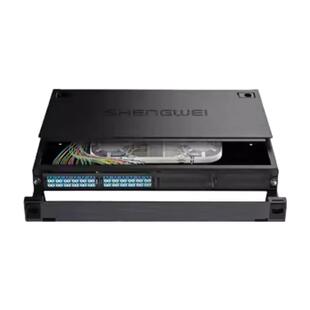 胜为MPO-MTP光纤配线箱48芯LC单模满配高密度模块化光纤续接盘配线架熔接分线箱 含尾纤和法兰MDF-101S-48L