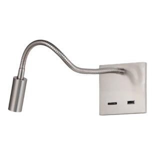 多功能床头阅读灯卧室书房自带开关86盒壁灯现代简约led软管射灯