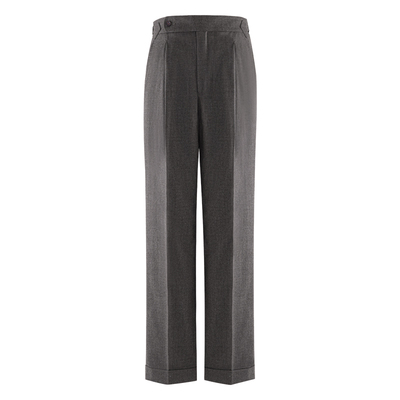 Acmecultum可机洗羊毛单褶西裤