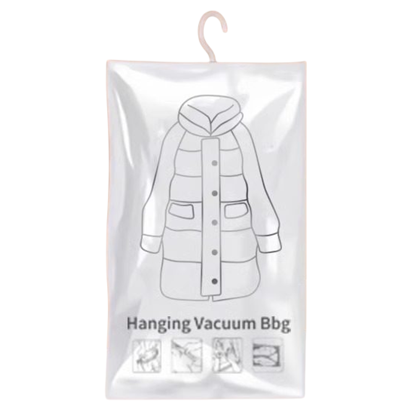 可挂式羽绒服透明防尘压缩袋