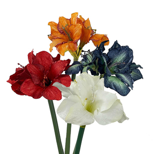 仿真高端4头复古君子兰阿弗雷朱顶红花假花客厅家居摆件拍摄道具