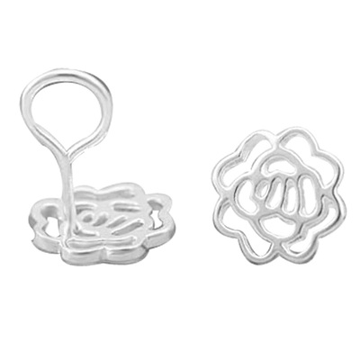 夸张花朵弯钩短发防过敏养耳洞