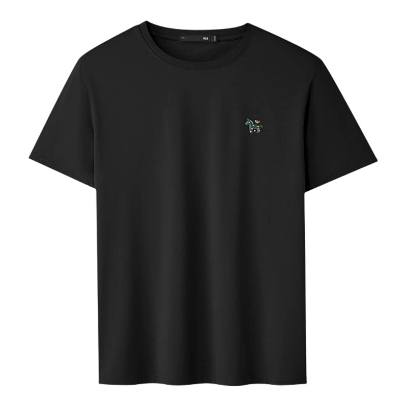 HLA/海澜之家马年贺岁系列短袖T恤2026春夏新款圆领凉感T上衣男