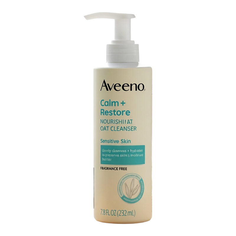 Aveeno 香港滋养燕麦洁面乳滋润补水保湿温和清洁敏感肌专用232ml