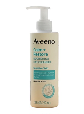 Aveeno 香港滋养燕麦洁面乳滋润补水保湿温和清洁敏感肌专用232ml