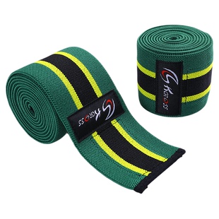 KCROSS专业缠绕式护膝深蹲加压带健美健身力量举护具举重训练绑腿