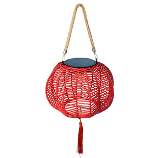 2026新款太阳能红灯笼复古庭院灯挂灯吊灯阳台氛围装饰手提免接线