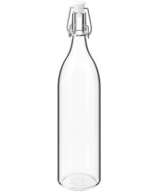宜家考肯附塞瓶子透明玻璃泡酒