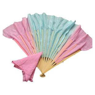 儿童扇子舞蹈扇8寸云南花鼓灯真丝跳舞扇 专业舞蹈考级俏兰花扇子