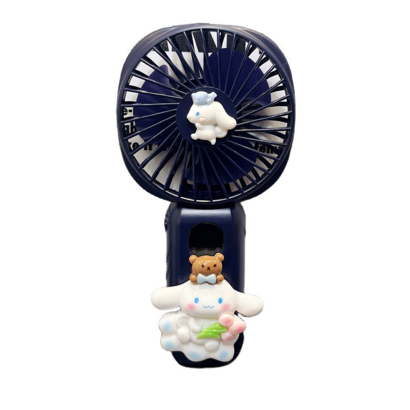 可爱卡通手持小风扇便携式静音大风力电风扇夏天降温神器小夜灯