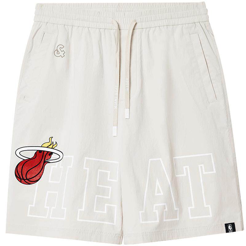 【NBA联名款热火队】杰克琼斯男装短裤裤子时尚胶印休闲风宽松