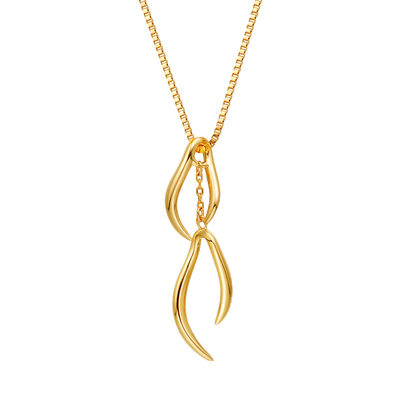 CIRCLE珠宝18K金朱雀凤尾坠项链